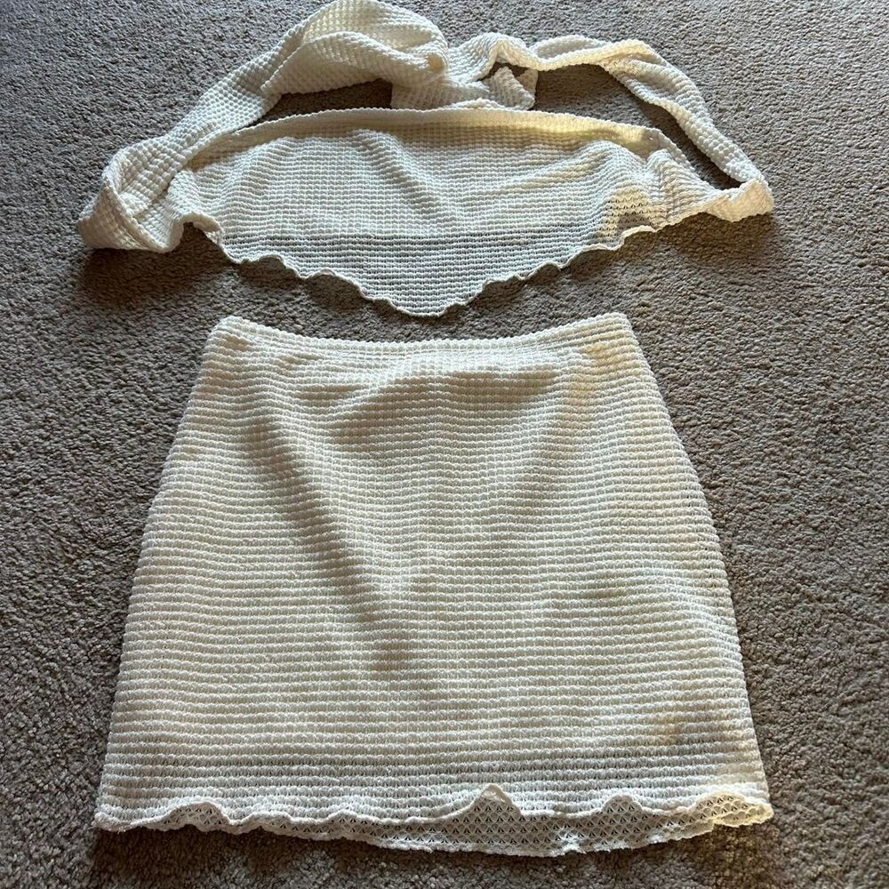 Shein Women's Cream Two Piece Set